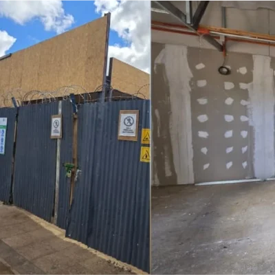 Visita técnica de prevención de riesgos en obra de nuevas oficinas Frontel en Carahue realizada junto a Altos de Arauco